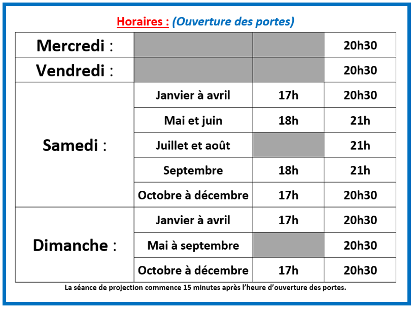 18 - Horaires
